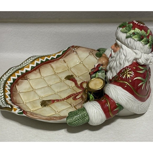 Fitz & Floyd Winter Holiday‎ Santa Server (2006) Gold Tones 12 1/2" EUC - Picture 5 of 16
